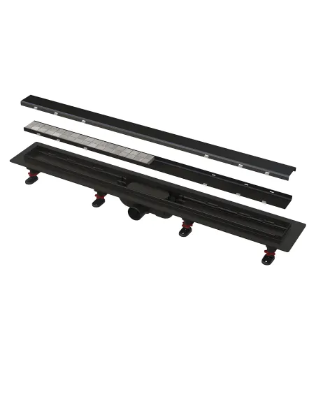 Душевой трап Alcaplast APZ19Black-750 Double, мокрый затвор
