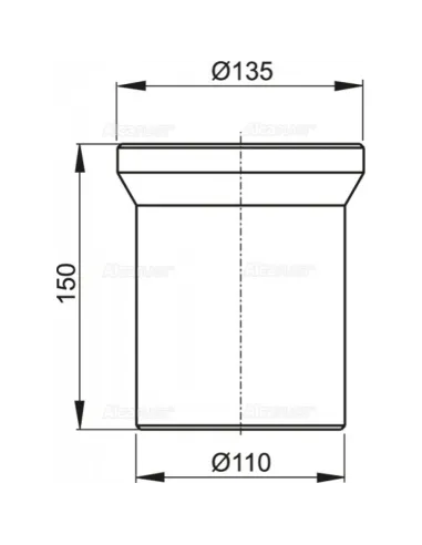 Насадка для унитаза Alcaplast A91-150 150 мм