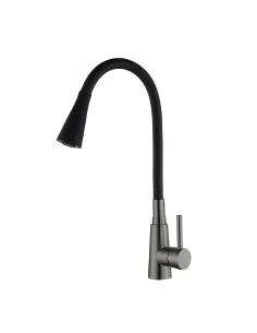 Смеситель для кухни с гибким изливом Wezer LIL4-18B-GUNGREY
