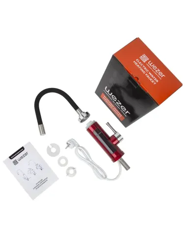 Смеситель для кухни Wezer SDR-G16T-Red, с подогревом воды