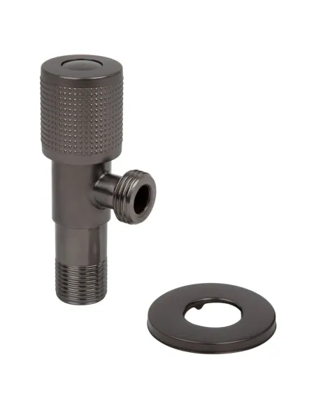 Приборный кран угловой Wezer SOL20A-19-GUNGREY 1/2 дюйма