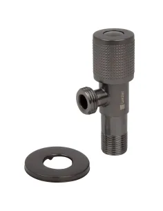 Приладовий кран кутовий Wezer SOL20B-19-GUNGREY 1/2 x 3/4 дюйми