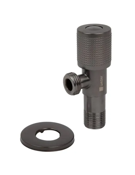 Приладовий кран кутовий Wezer SOL20B-19-GUNGREY 1/2 x 3/4 дюйми