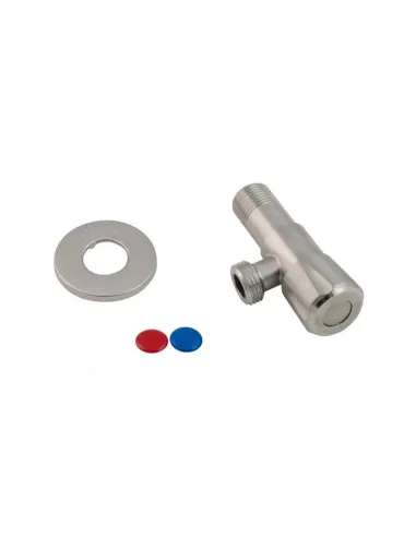 Приборный кран угловой Wezer SOL21B-15 1/2 x 3/4 дюйма