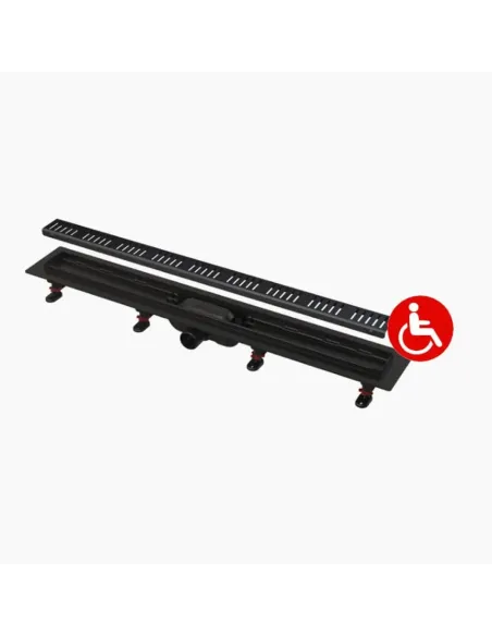 Душовий трап Alcaplast APZ10Black-550M, мокрий затвор