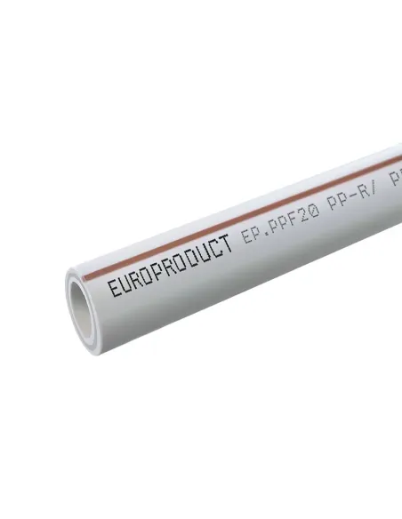 Труба полипропиленовая Europroduct PPR 25×4.2 мм, армированная базальтовым волокном