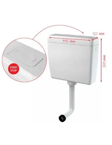 Сливной бачок для унитаза Alcaplast Uni A-94 Start/Stop, 3/6 литров, 1/2, ABS-пластик