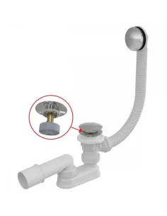 Сифон для ванны Alcaplast A504CKM, низкий, Click-Clack,57 мм