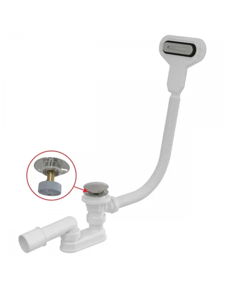 Сифон для ванны Alcaplast A516CKM, с плоским переливом, Click-Clack,57 мм