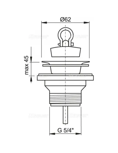 Сифон для умывальника Alcaplast A41 5/4 дюйма