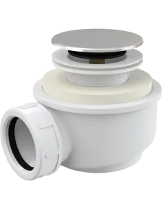 Сифон для душевого поддона Alcaplast A476, Click/Clack, хром