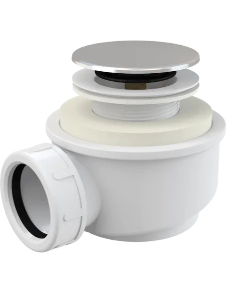Сифон для душевого поддона Alcaplast A476, Click/Clack, хром