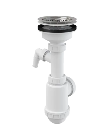 Сифон для кухонной мойки Alcaplast A446-DN50/40, с нержавеющей решеткой DN115
