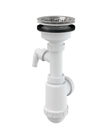 Сифон для кухонной мойки Alcaplast A446-DN50/40, с нержавеющей решеткой DN115