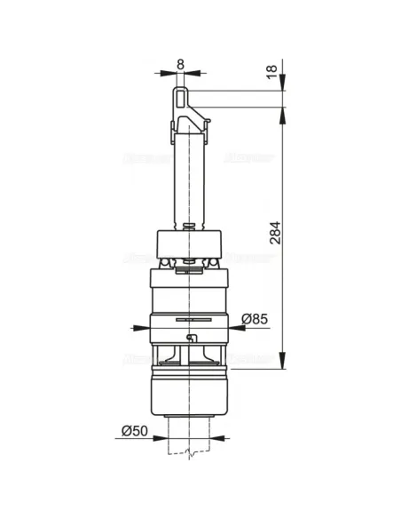 Сливной механизм на унитаз Alcaplast А93 A07