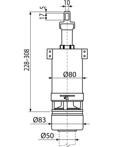 Сливной механизм на унитаз Alcaplast А94 A02