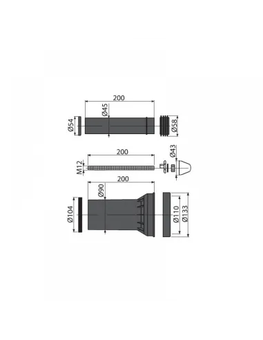 Ремкоплект для сливного бачка унитаза Alcaplast M900