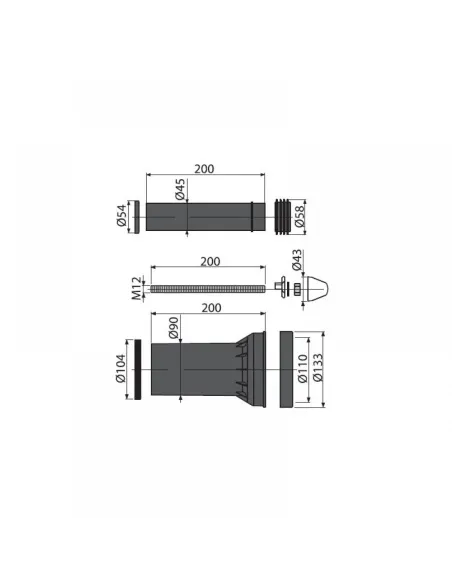 Ремкоплект для сливного бачка унитаза Alcaplast M900
