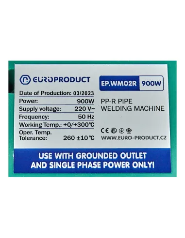 Паяльник для пластикових труб Europroduct EP.WM02R, 20-32 мм