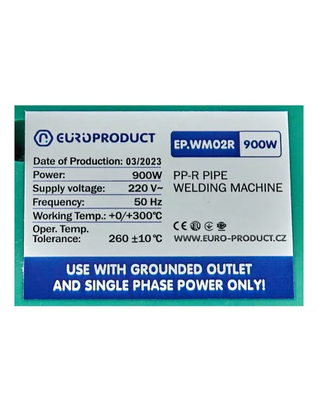 Паяльник для пластиковых труб Europroduct EP.WM02R, 20-32 мм
