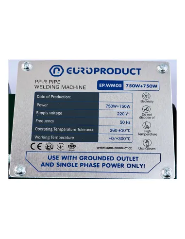 Паяльник для пластиковых труб Europroduct EP.WM05, 20-40 мм
