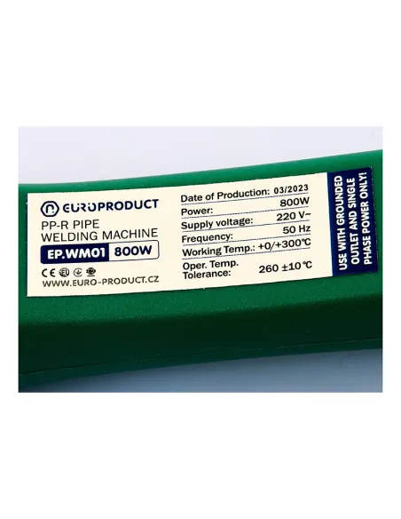 Паяльник для пластиковых труб Europroduct EP.WM01, 20-40 мм