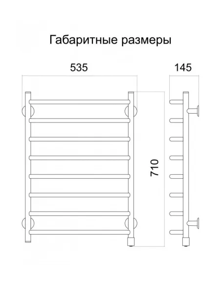 Сушка для рушників електрична Теплий Світ Овал плюс 114 - 2