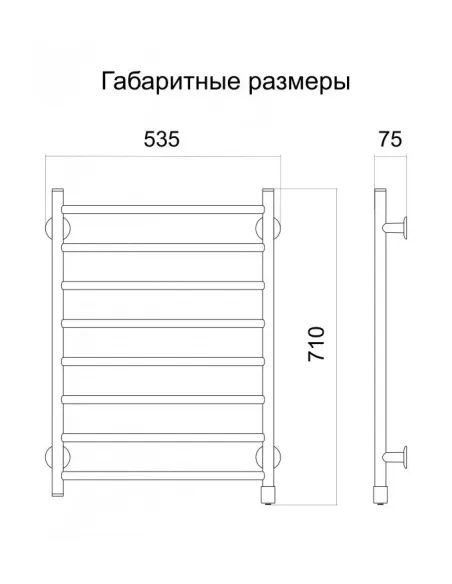 Полотенцесушитель электрический Теплый Мир Лесенка 114 - 2