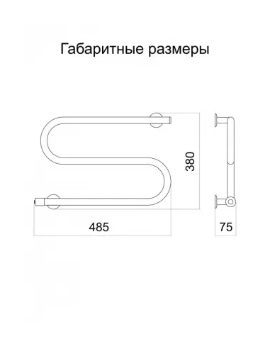 Полотенцесушитель электрический Теплый Мир Змейка плюс 50 - 2