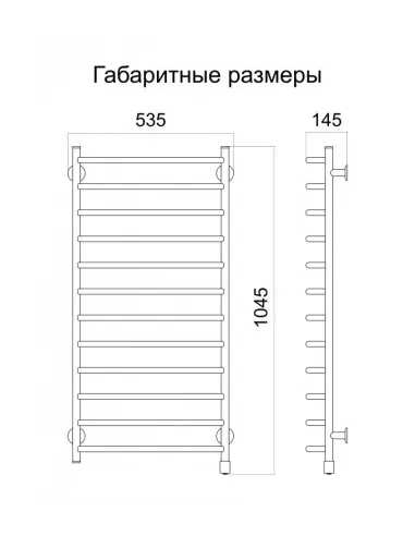 Сушка для рушників електрична Теплий Світ Метровий 165 - 3