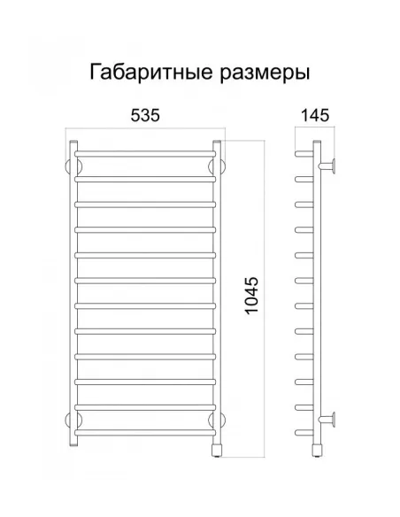 Сушка для рушників електрична Теплий Світ Метровий 165 - 3
