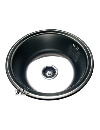 Мийка кухонна металева кругла Romzha Pula Satin, 430х430х170 мм - 2