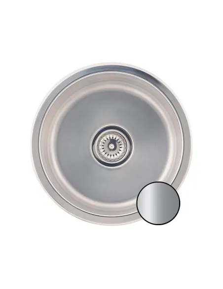 Мийка кухонна металева кругла Romzha Pula Satin, 430х430х170 мм - 5
