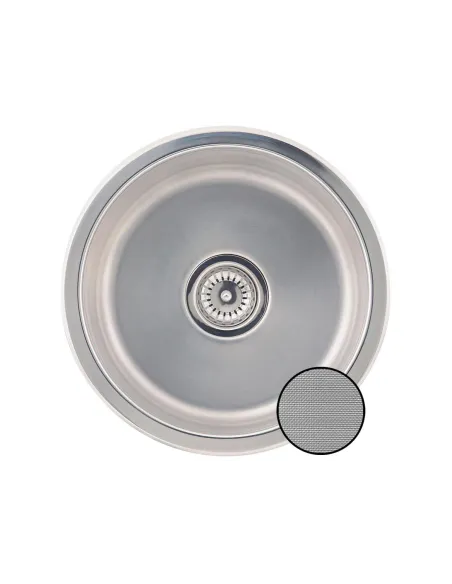 Мийка кухонна металева кругла Romzha Pula Textura, 430х430х170 мм - 6