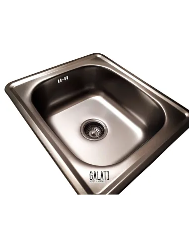 Мийка кухонна металева прямокутна Romzha Nicola Satin, 440х500х170 мм - 1