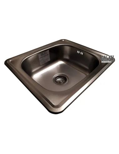 Мийка кухонна металева прямокутна Romzha Nicola Satin, 440х500х170 мм - 2