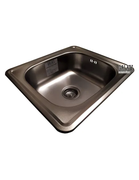 Мийка кухонна металева прямокутна Romzha Nicola Satin, 440х500х170 мм - 2