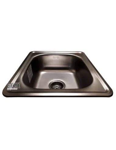 Мийка кухонна металева прямокутна Romzha Nicola Satin, 440х500х170 мм - 3