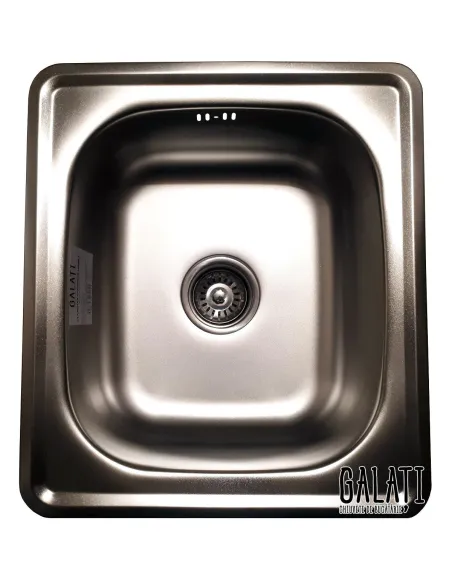 Мийка кухонна металева прямокутна Romzha Nicola Satin, 440х500х170 мм - 4