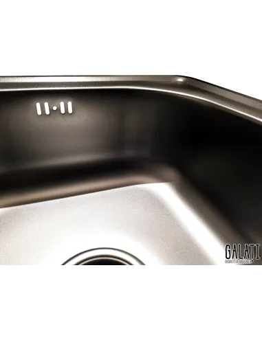 Мийка кухонна металева прямокутна Romzha Nicola Textura, 440х500х170 мм - 6