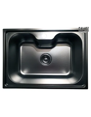 Мийка кухонна металева прямокутна Romzha Bella Textura, 430х600х200 мм - 1