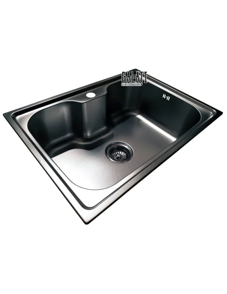 Мийка кухонна металева прямокутна Romzha Bella Textura, 430х600х200 мм - 3