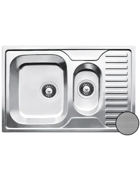 Мийка кухонна металева прямокутна Romzha Petrika Textura, 500х780х180 мм - 3