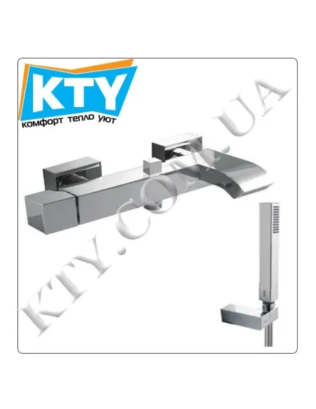 Змішувач для ванни з душовим комплектом Tres Cuadro - Tres 1.07.170.02 хром - 1