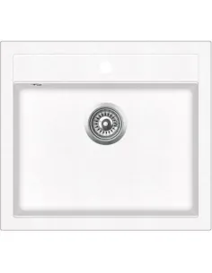 Мийка кухонна кам`яна Adamant Prizma 500х590 мм, прямокутна, біла - 1