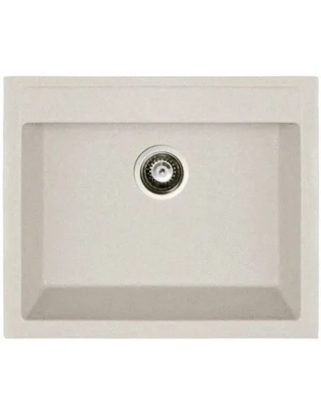 Мойка кухонная каменная Adamant Prizma 500х590 мм, прямоугольная, айвори - 1