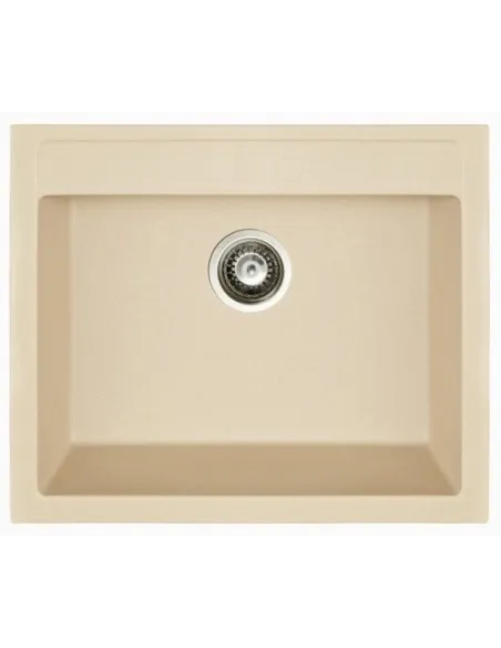 Мойка кухонная каменная Adamant Prizma 500х590 мм, прямоугольная, белая с вкраплением - 1