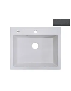 Мийка кухонна кам`яна Adamant Prizma 500х590 мм, прямокутна, графіт - 1