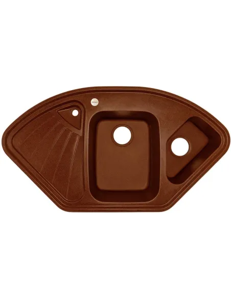 Мийка кухонна кам`яна Adamant Consensus 575х1060 мм, кутова, теракотова - 1