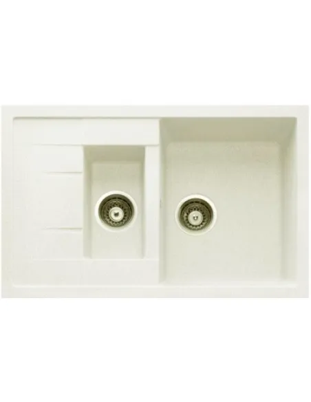 Мойка кухонная каменная Adamant Anila Plus 500х780 мм, прямоугольная, айвори - 1